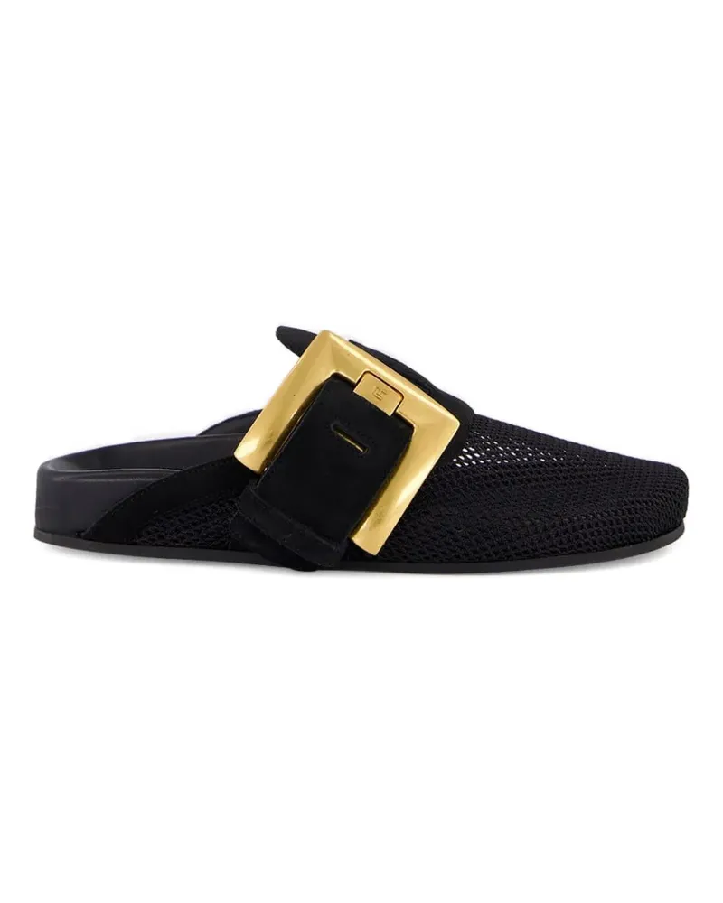 Balmain Anthem flat mules - Schwarz Schwarz