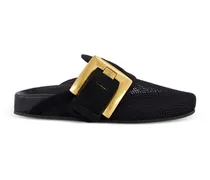 Flache Anthem Mules - Schwarz