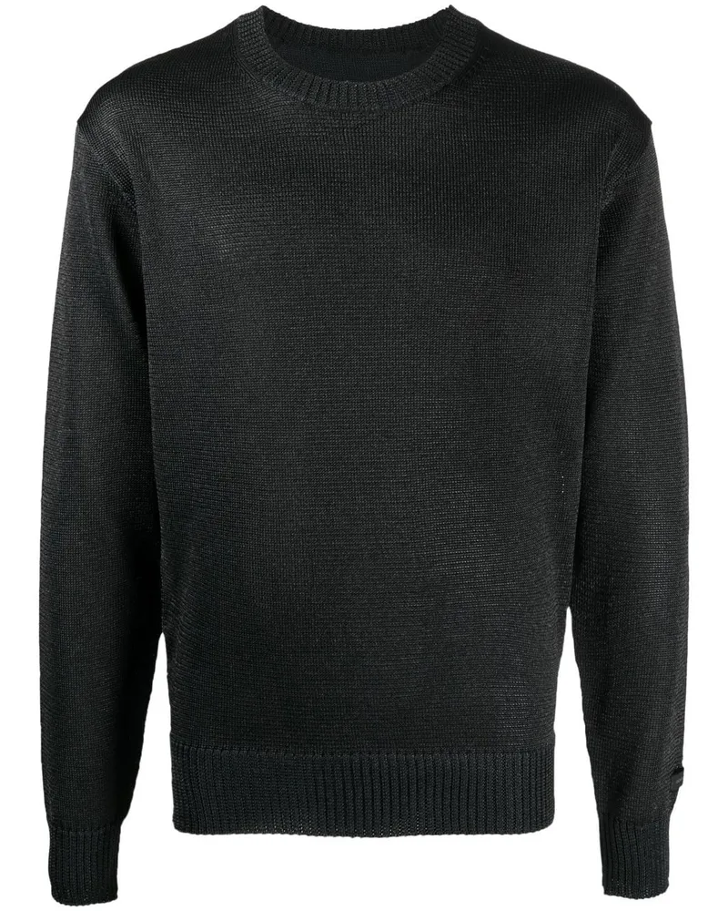 Undercover Fein gestrickter Pullover Schwarz