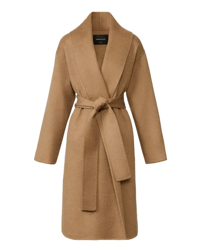 Fabiana Filippi belted shawl-lapel coat - Braun Braun