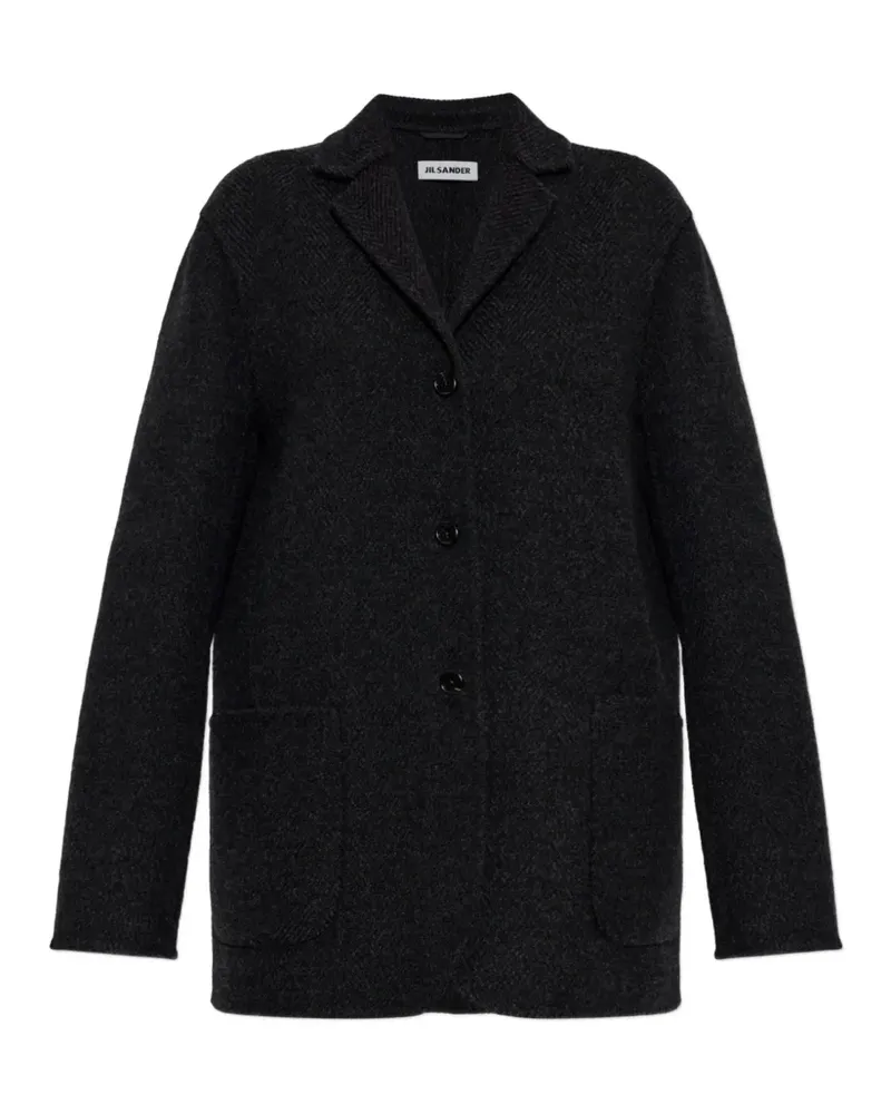 Jil Sander herringbone wool blazer - Schwarz Schwarz