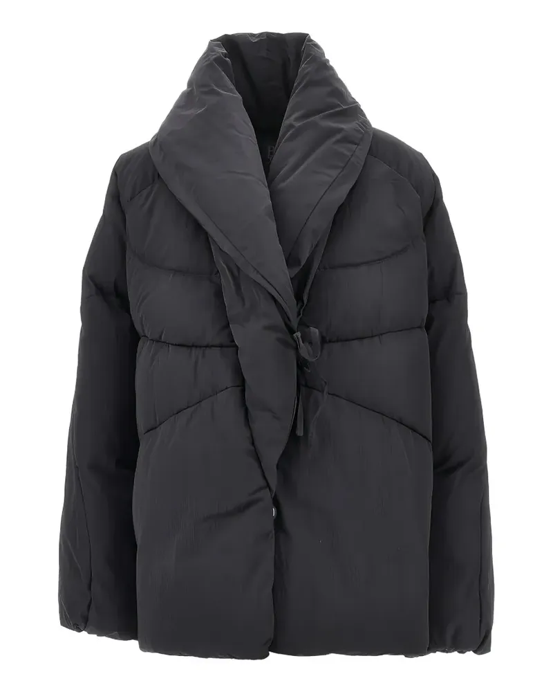 Bacon Gesteppte W Soft Vault Jacke mit Schnürung - Schwarz Schwarz