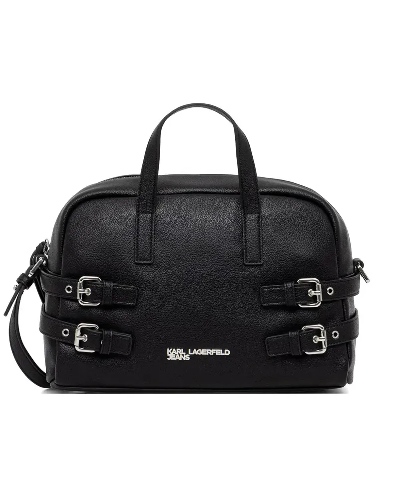 Karl Lagerfeld logo-plaque shoulder bag - Schwarz Schwarz