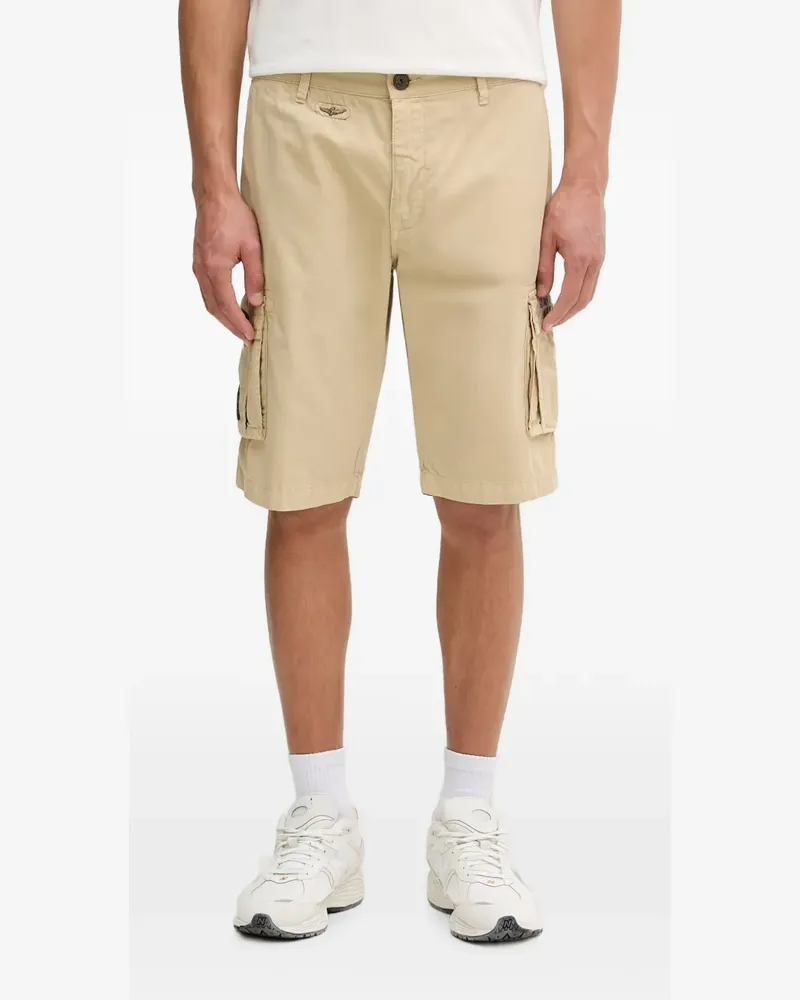 Aeronautica Militare logo-plaque cargo shorts - Nude Nude