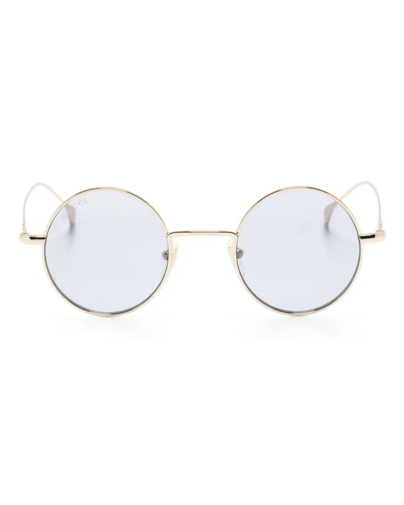 Gucci Sonnenbrille mit rundem Gestell - Gold Gold