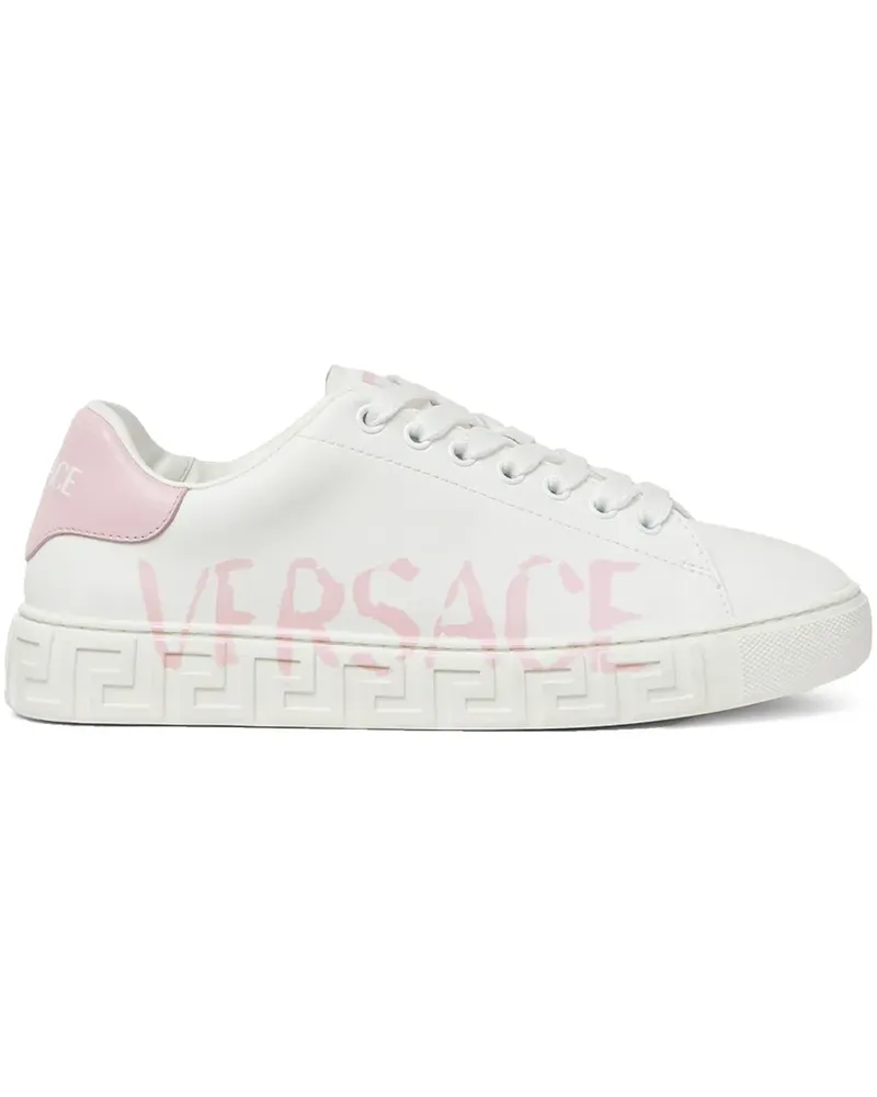 Versace Sneakers mit Greca-Muster - Weiß Weiß