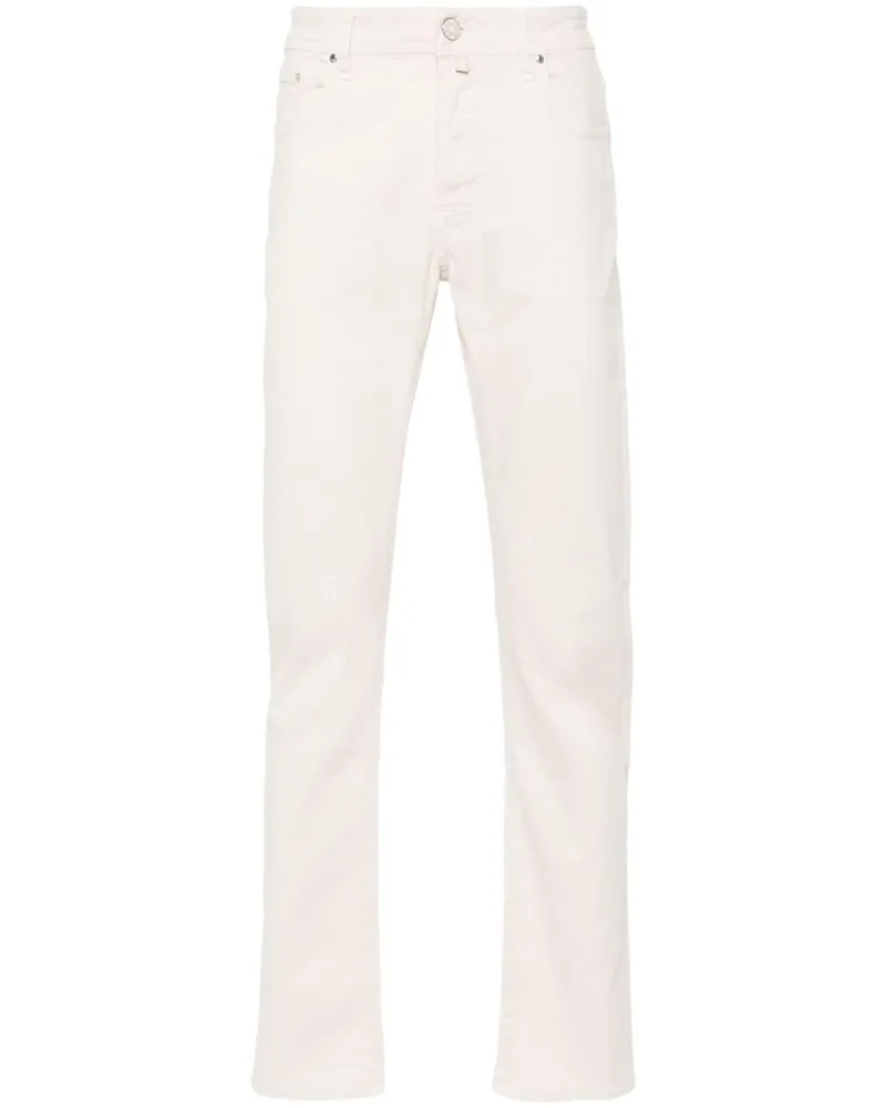 Jacob Cohën Halbhohe Bard Straight-Leg-Jeans - Weiß Weiß
