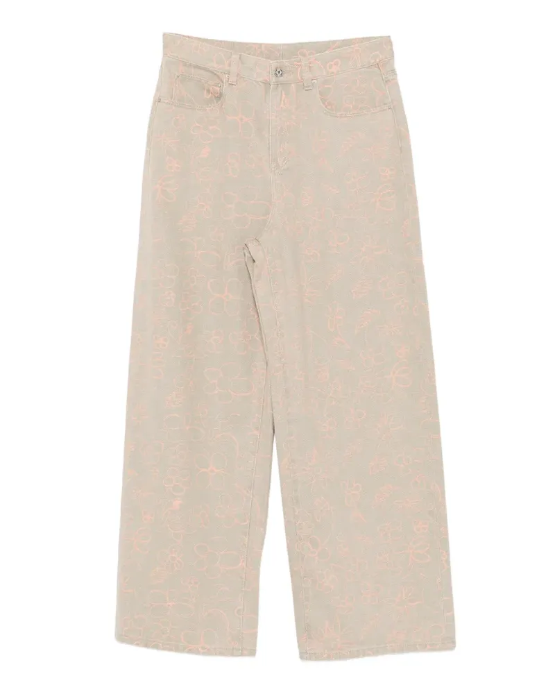 JNBY Jeans mit Blumen-Print - Nude Nude