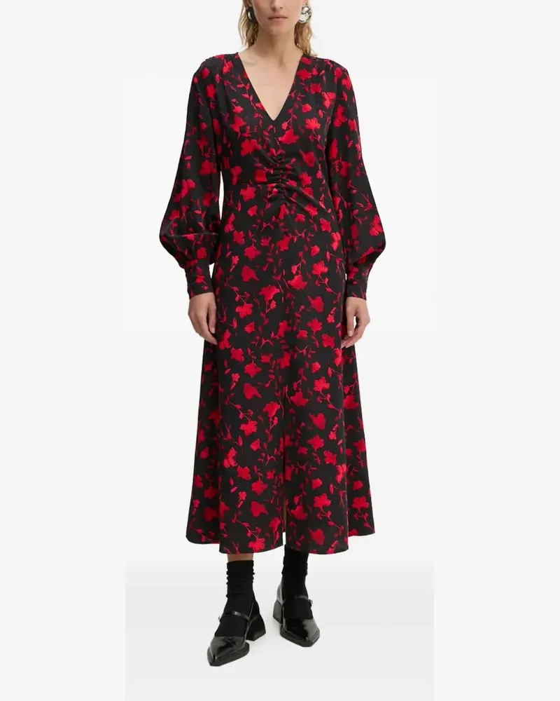 Gestuz Kleid mit Ballonärmeln - Schwarz Schwarz