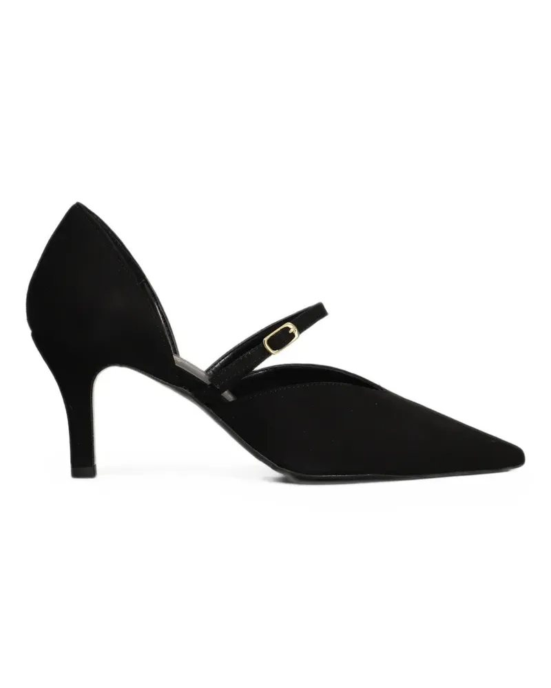 Bianca Di d'Orsay Pumps mit spitzer Kappe - Schwarz Schwarz