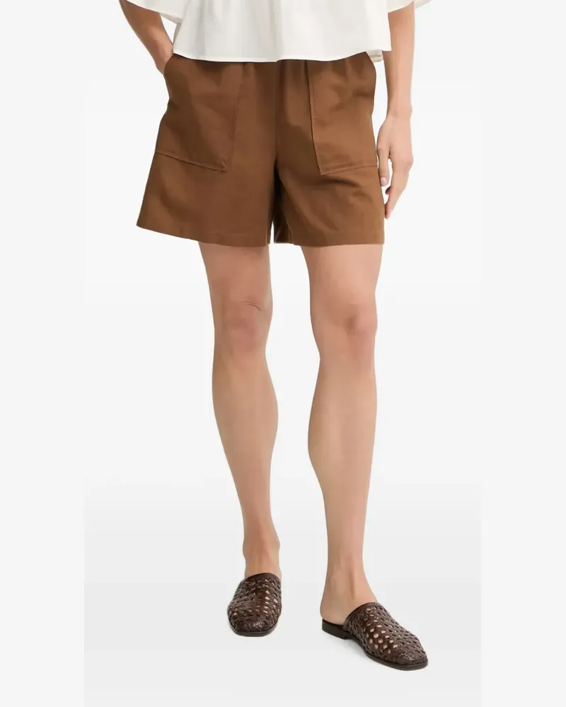 Marc O'Polo drawstring patch-pocket shorts - Braun Braun