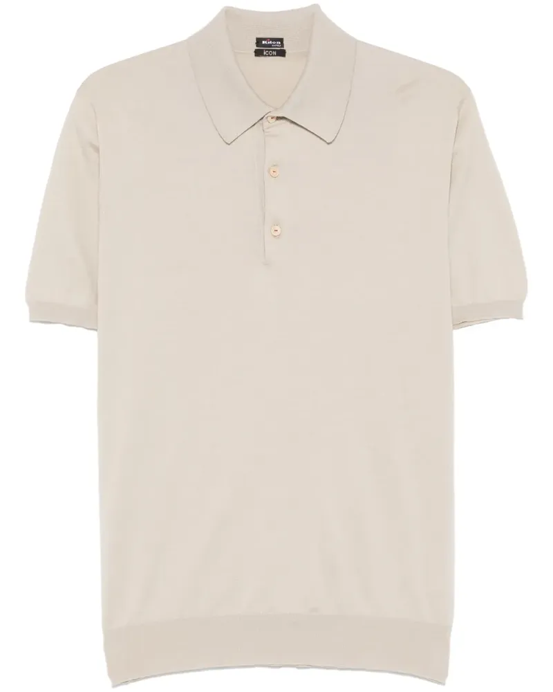 Kiton Gestricktes Poloshirt - Nude Nude