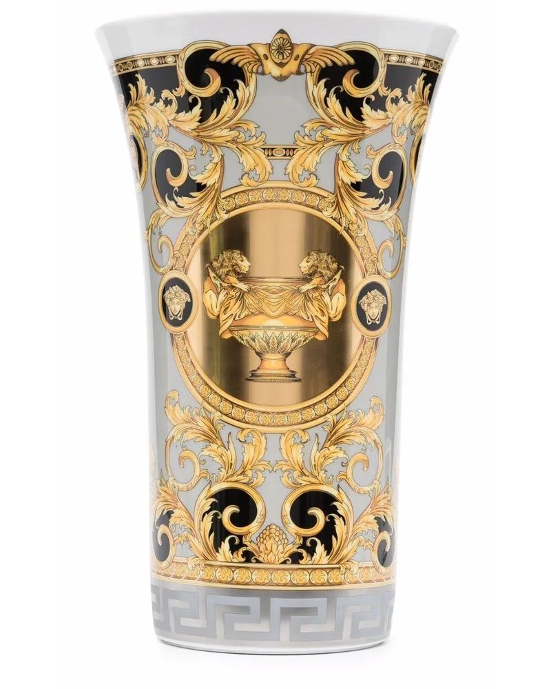 Versace Vase mit Barocco-Print Gold