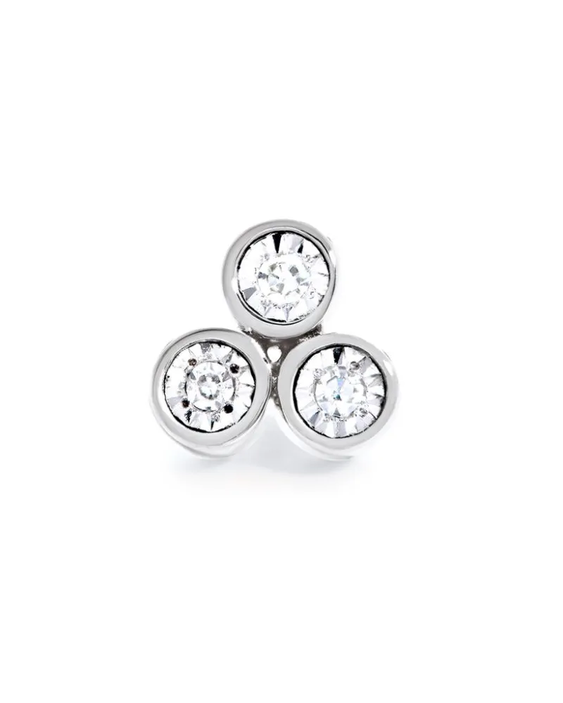 Monica Vinader 14kt Weißgoldohrstecker mit Diamanten - Silber Silber