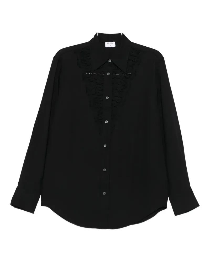 Filippa K lace-detail shirt - Schwarz Schwarz