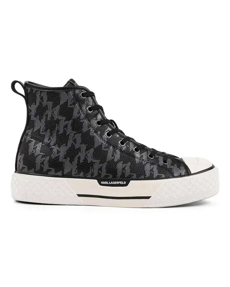 Karl Lagerfeld High-Top-Sneakers mit Logo - Schwarz Schwarz