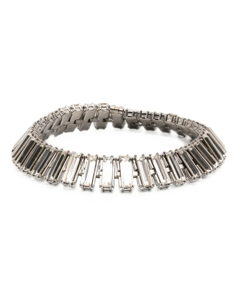 Jil Sander Kristallarmband mit Baguetteschliff - Silber Silber