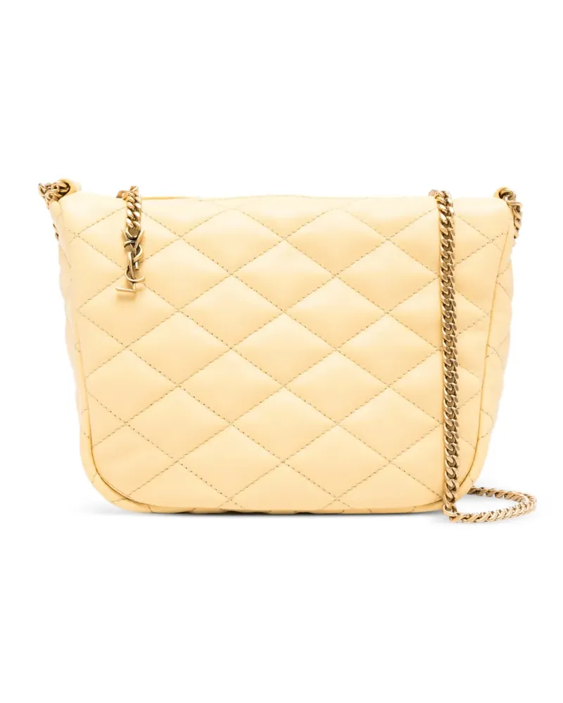 Saint Laurent Mini Schultertasche mit Rautenmuster - Nude Nude