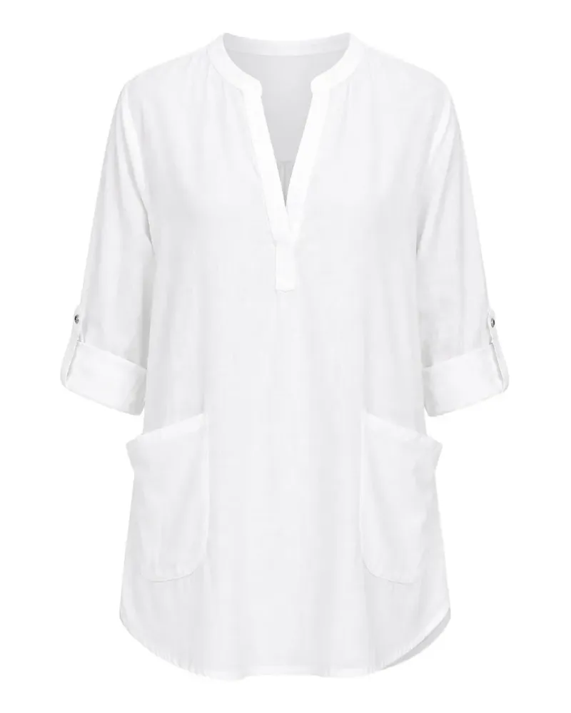 Seafolly Australia roll-tab sleeve shirt - Weiß Weiß