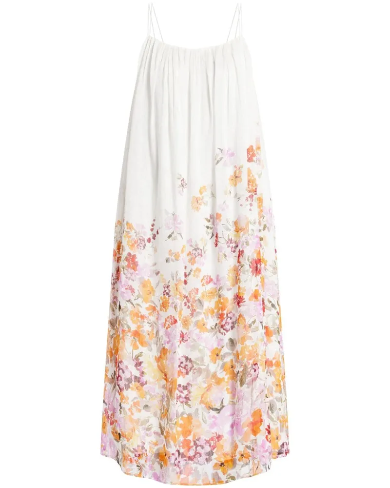Aje. Boeri Midikleid - Weiß Weiß