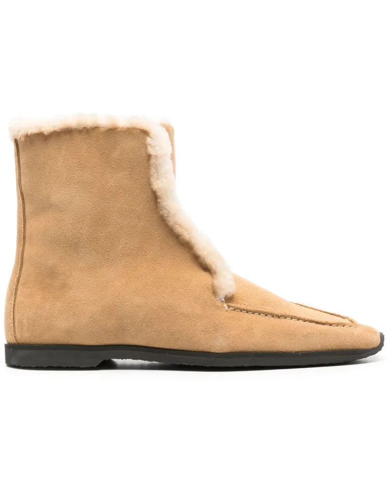 Totême Stiefel mit Shearling-Besatz - Braun Braun