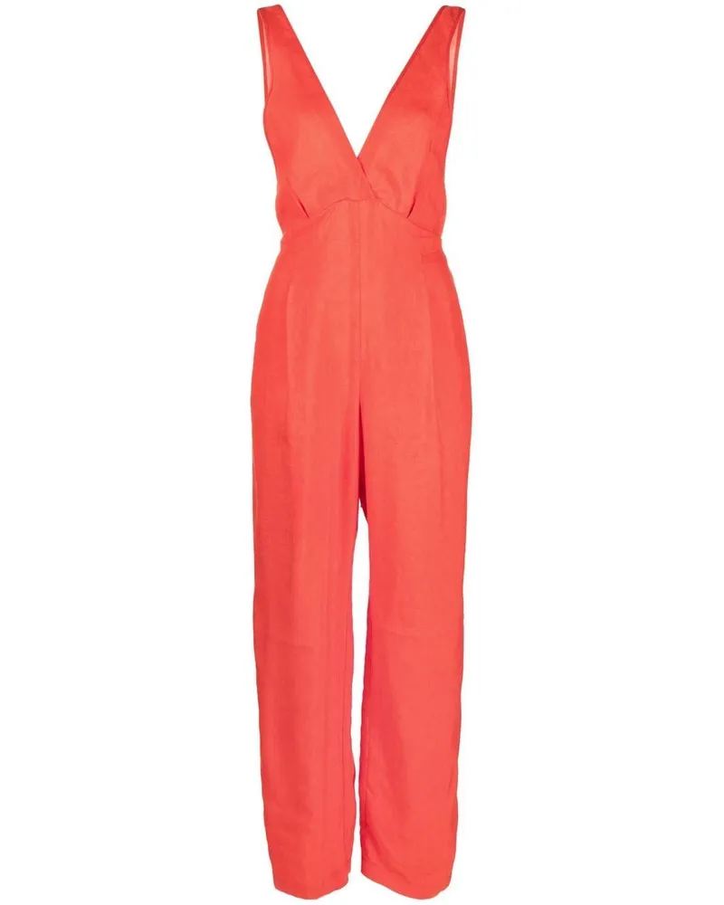 forte_forte Jumpsuit mit V-Ausschnitt - Orange Orange