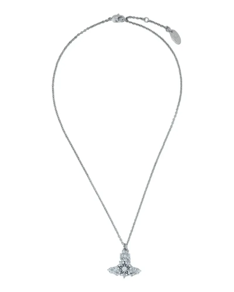 Vivienne Westwood crystal-embellished pendant necklace - Silber Silber