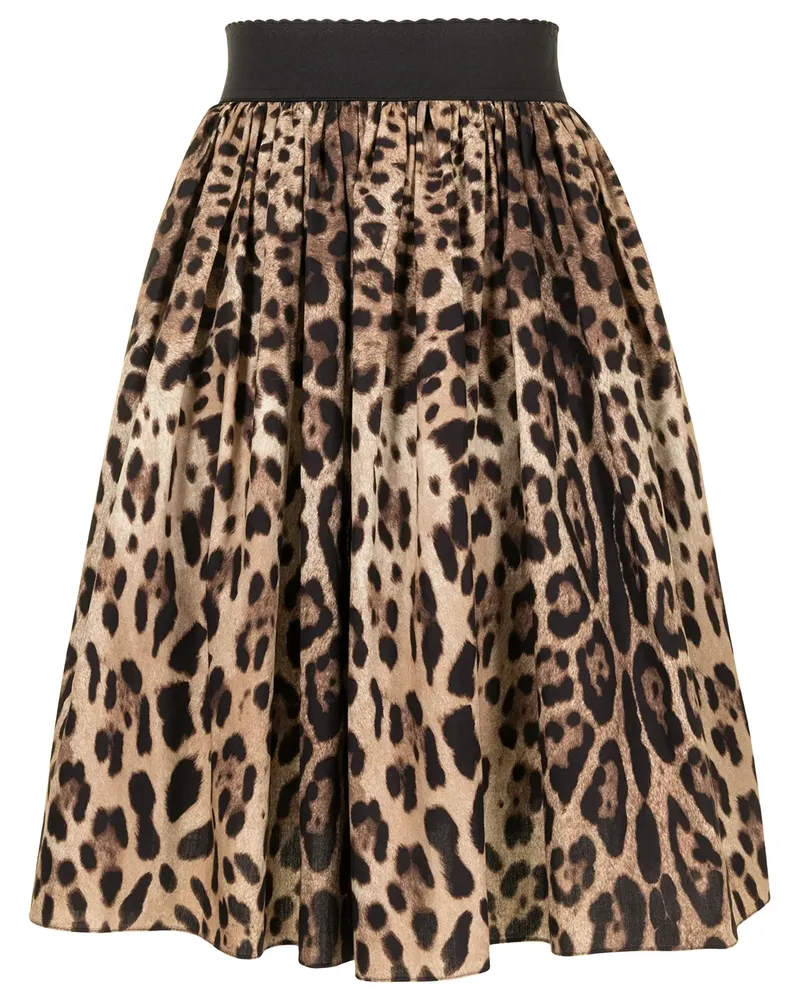 Dolce & Gabbana Rock mit Leoparden-Print - Braun Braun