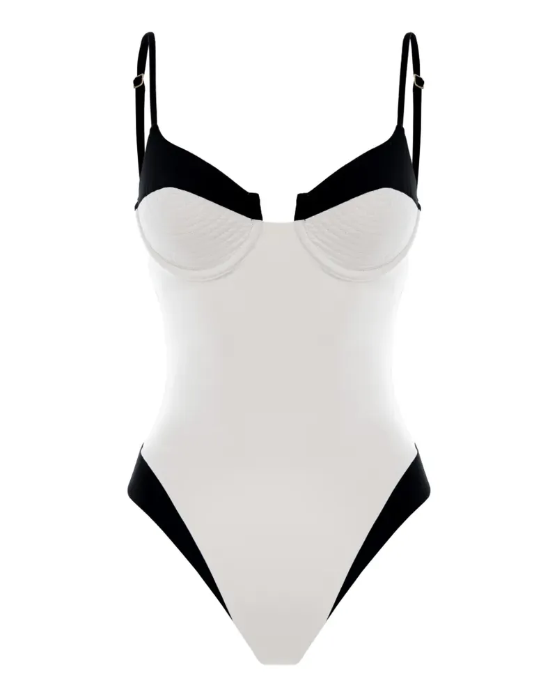Noire Swimwear Celine Badeanzug - Weiß Weiß