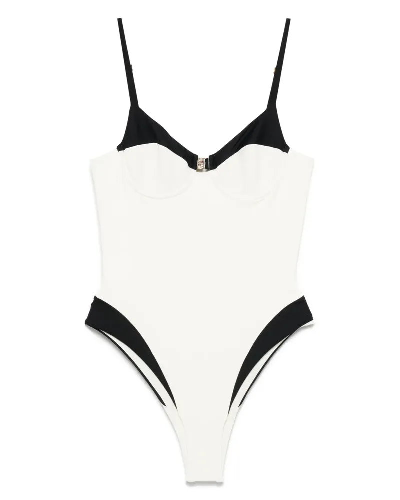 Noire Swimwear Celine Badeanzug - Weiß Weiß