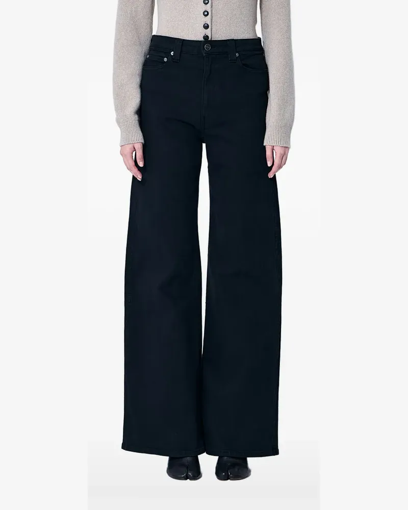 KHAITE Weite Five-Pocket-Jeans - Schwarz Schwarz