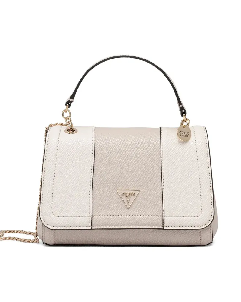 Guess mini Noelle logo-plaque crossbody bag - Nude Nude
