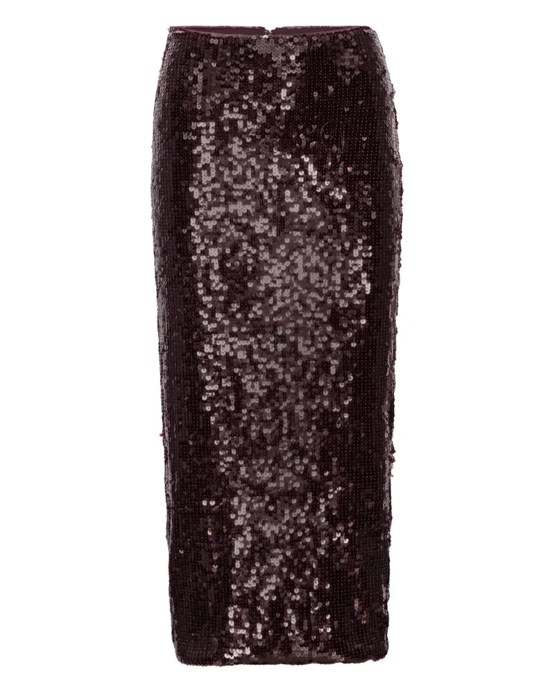 ROTATE Birger Christensen Rock mit Pailletten Rot
