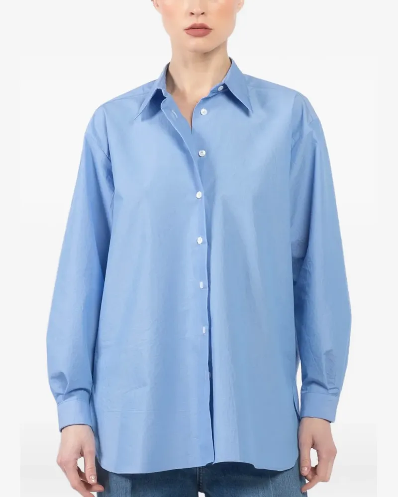 Dušan long-sleeved buttoned shirt - Blau Blau