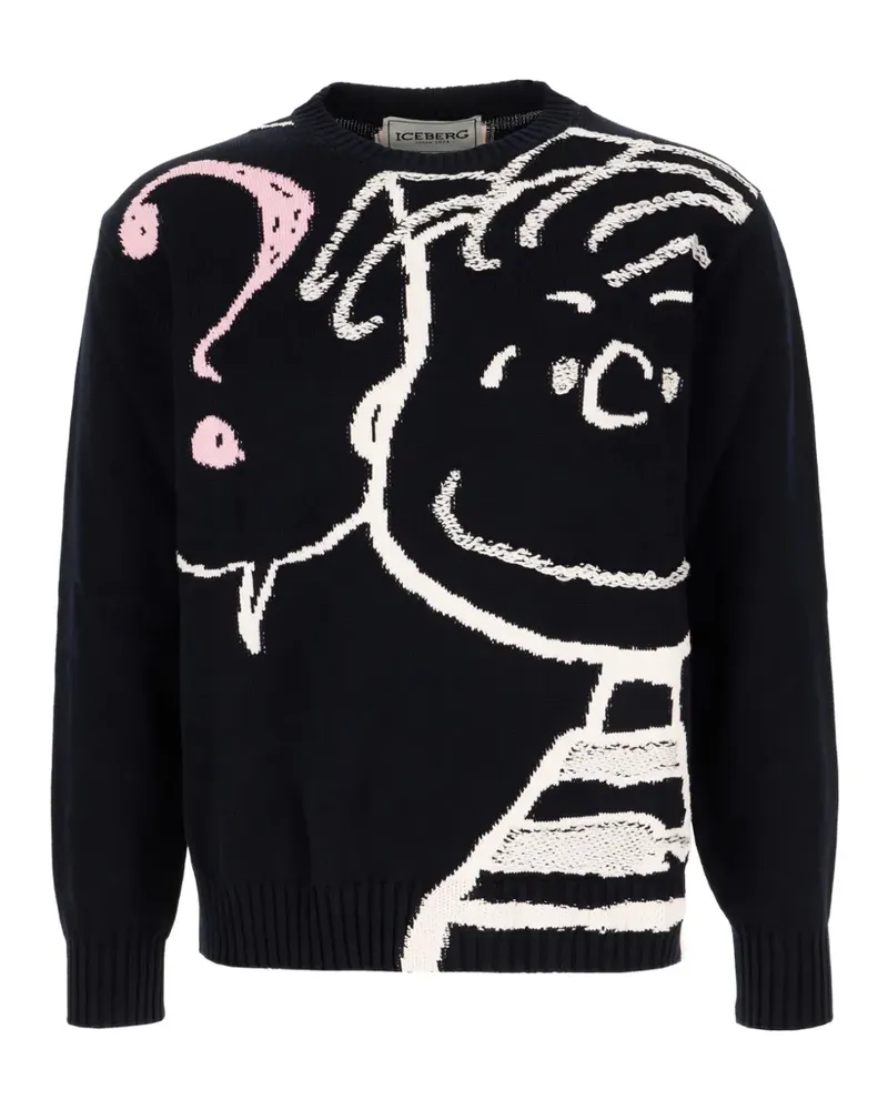 Iceberg x Peanuts intarsia-knit sweater - Schwarz Schwarz