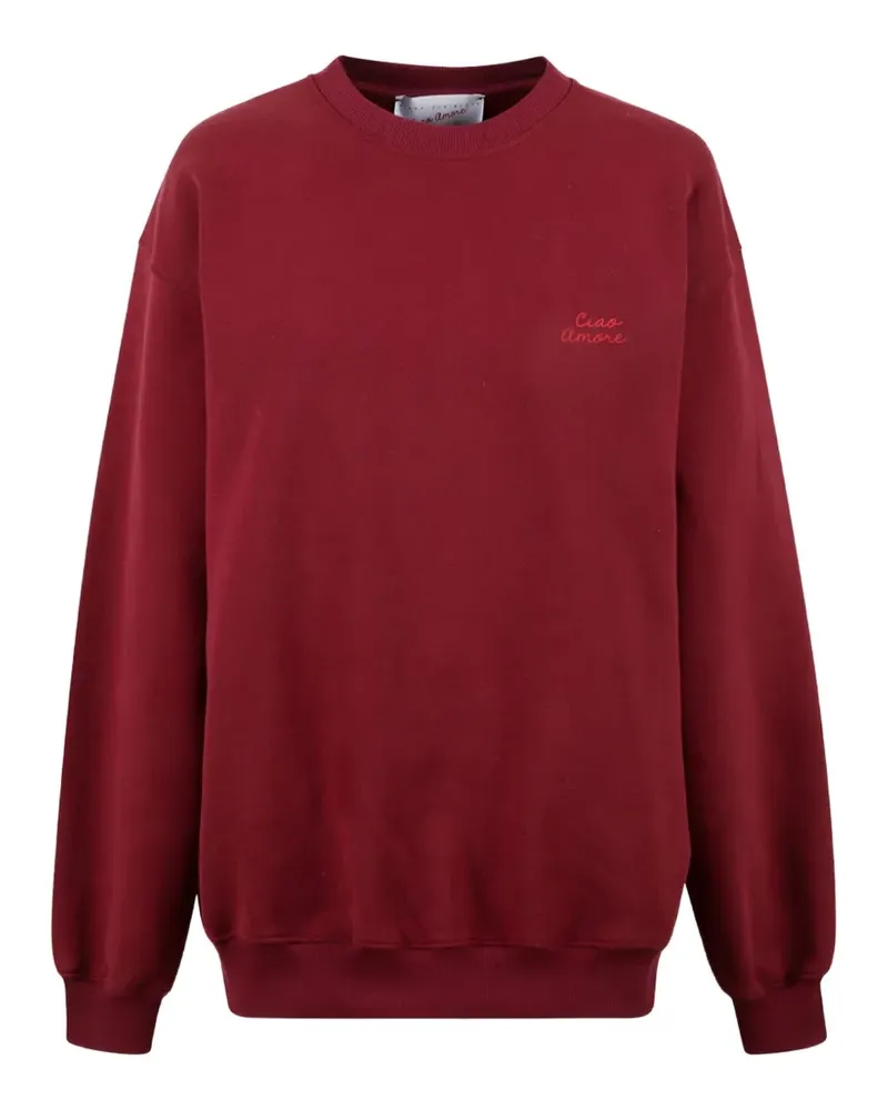 Giada Benincasa Ciao Amore Sweatshirt mit rundem Ausschnitt - Rot Rot