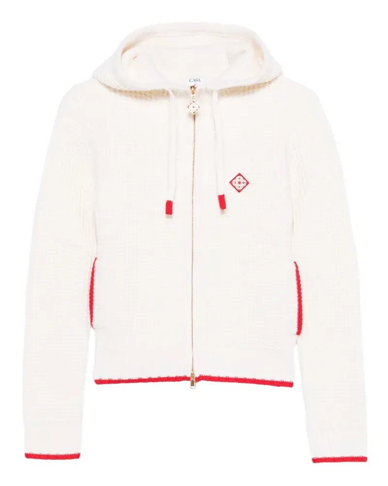 Casablanca Paris Kapuzenjacke mit Waffelmuster - Nude Nude