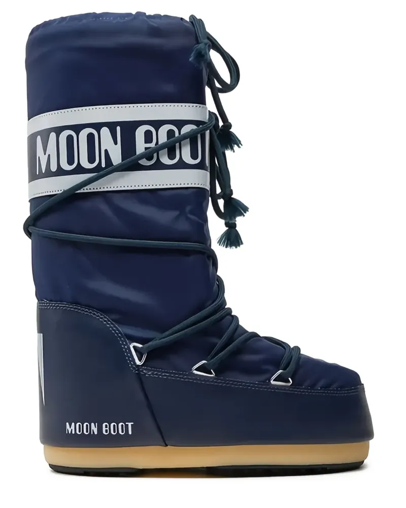 Moon Boot Stiefel mit Kordelzug - Blau Blau