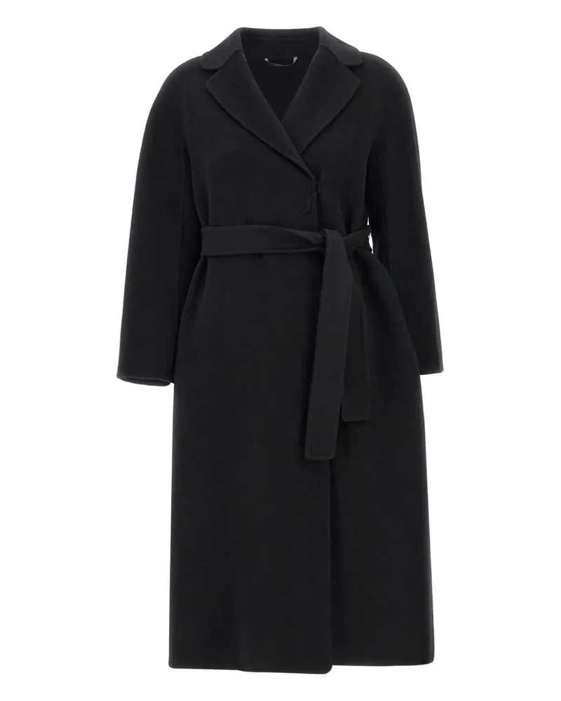 Max Mara Mantel mit Gürtel - Schwarz Schwarz