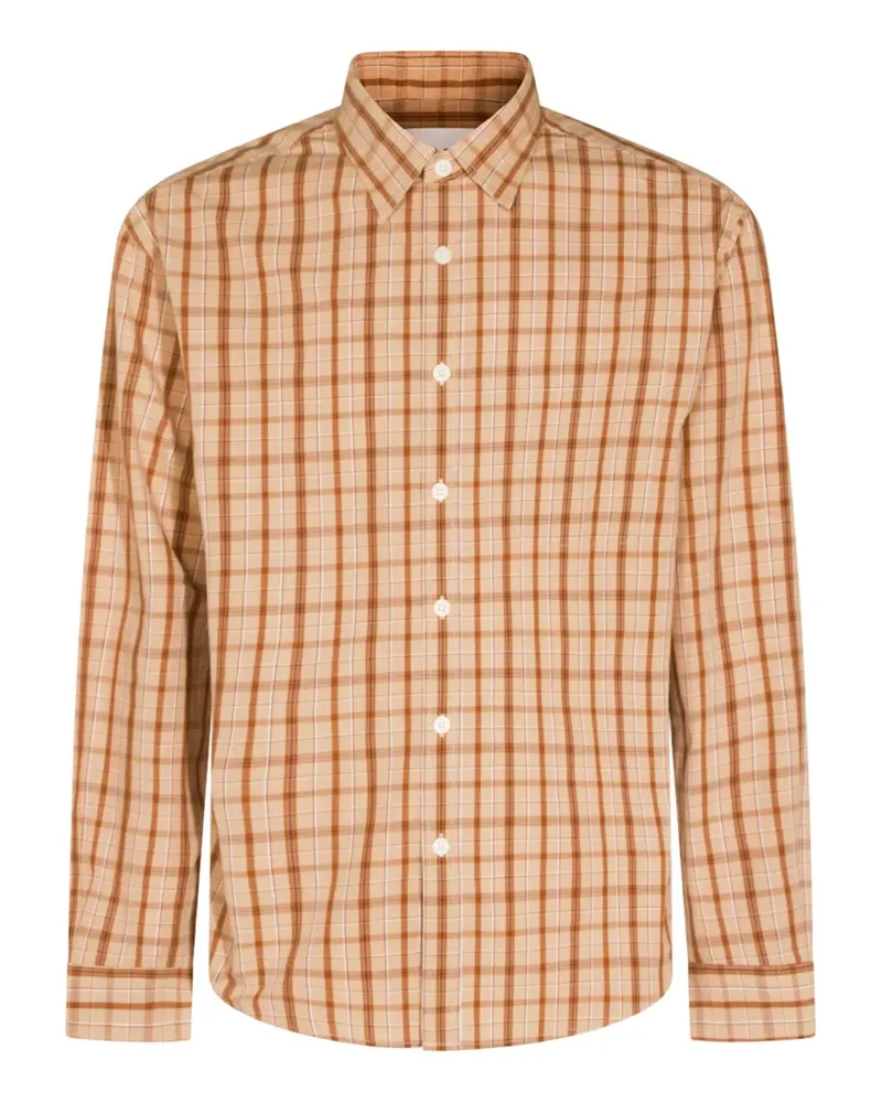 NN 07 Deon checked-pattern shirt - Nude Nude