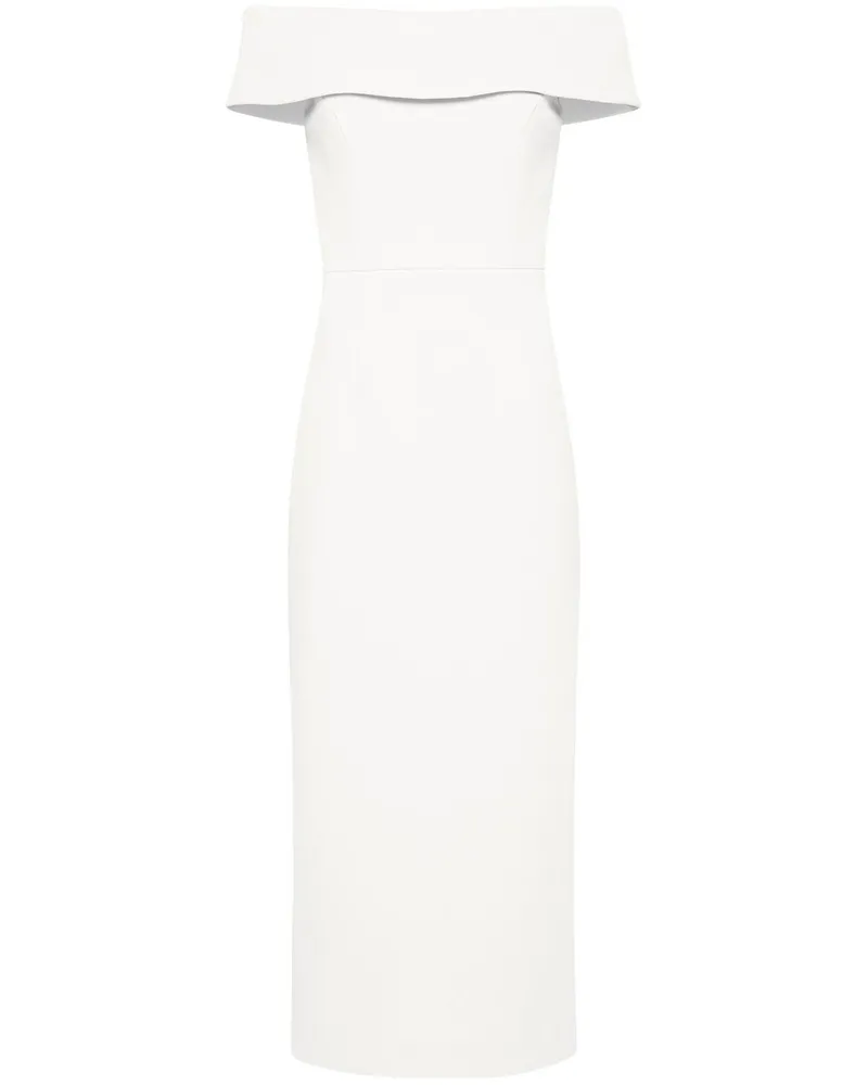 Rebecca Vallance Schulterfreies Midikleid - Weiß Weiß
