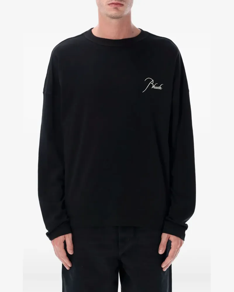 RHUDE Langärmeliges T-Shirt - Schwarz Schwarz