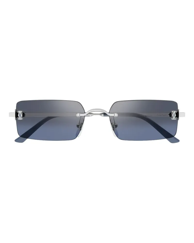 Cartier C de Cartier Sonnenbrille mit eckigem Gestell - Silber Silber