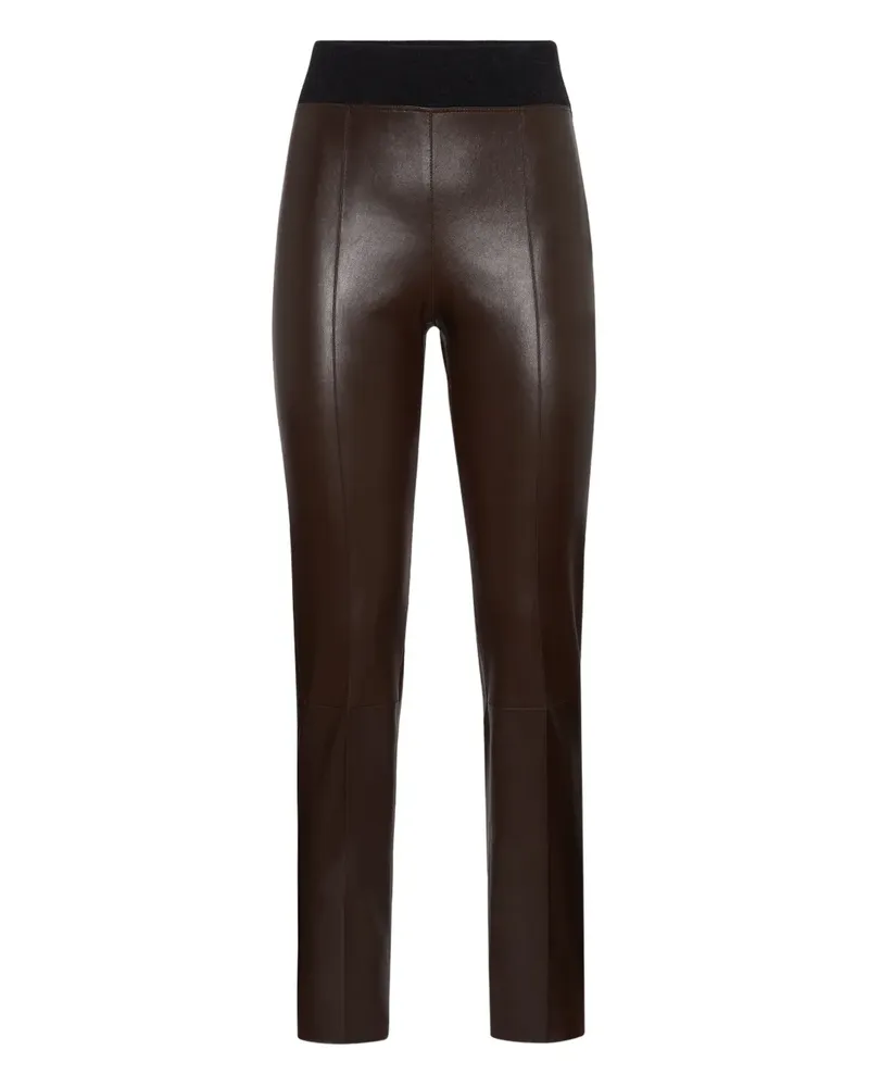 Brunello Cucinelli Leggings aus Leder - Braun Braun