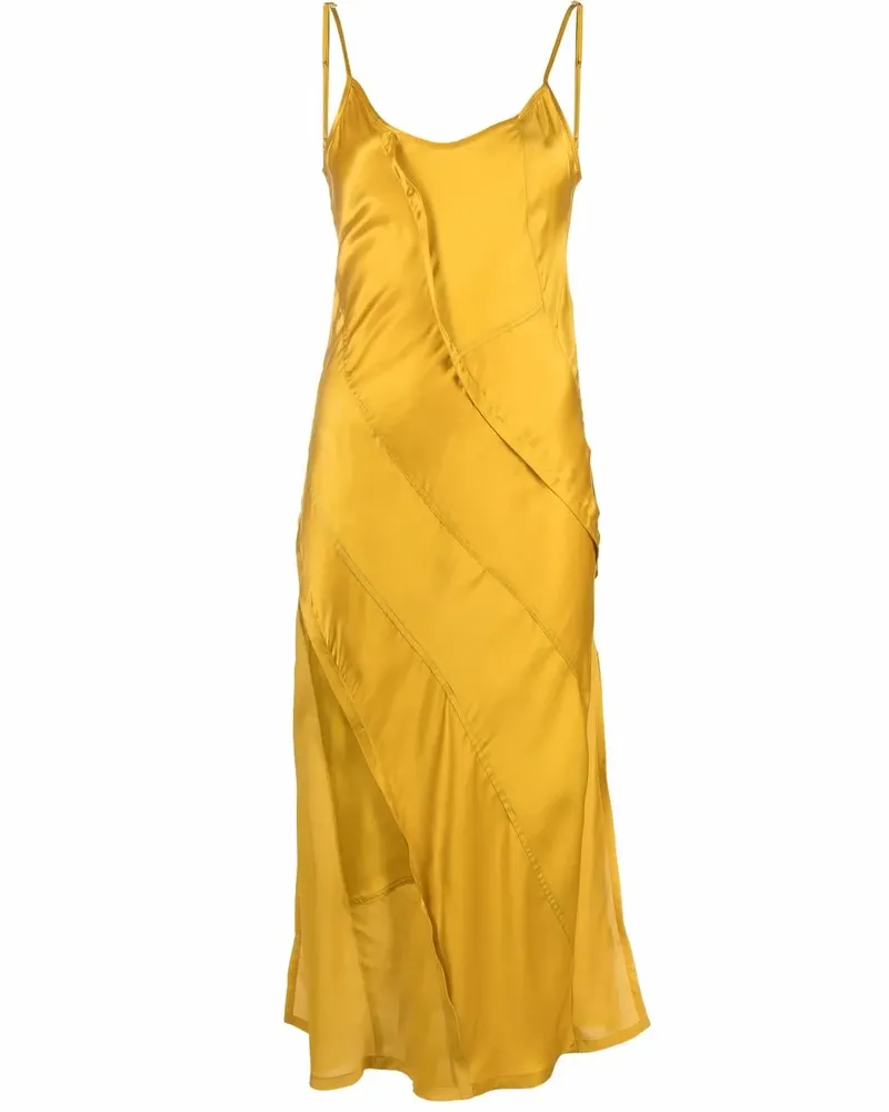 Diesel Mittellanges Trägerkleid - Gelb Gelb