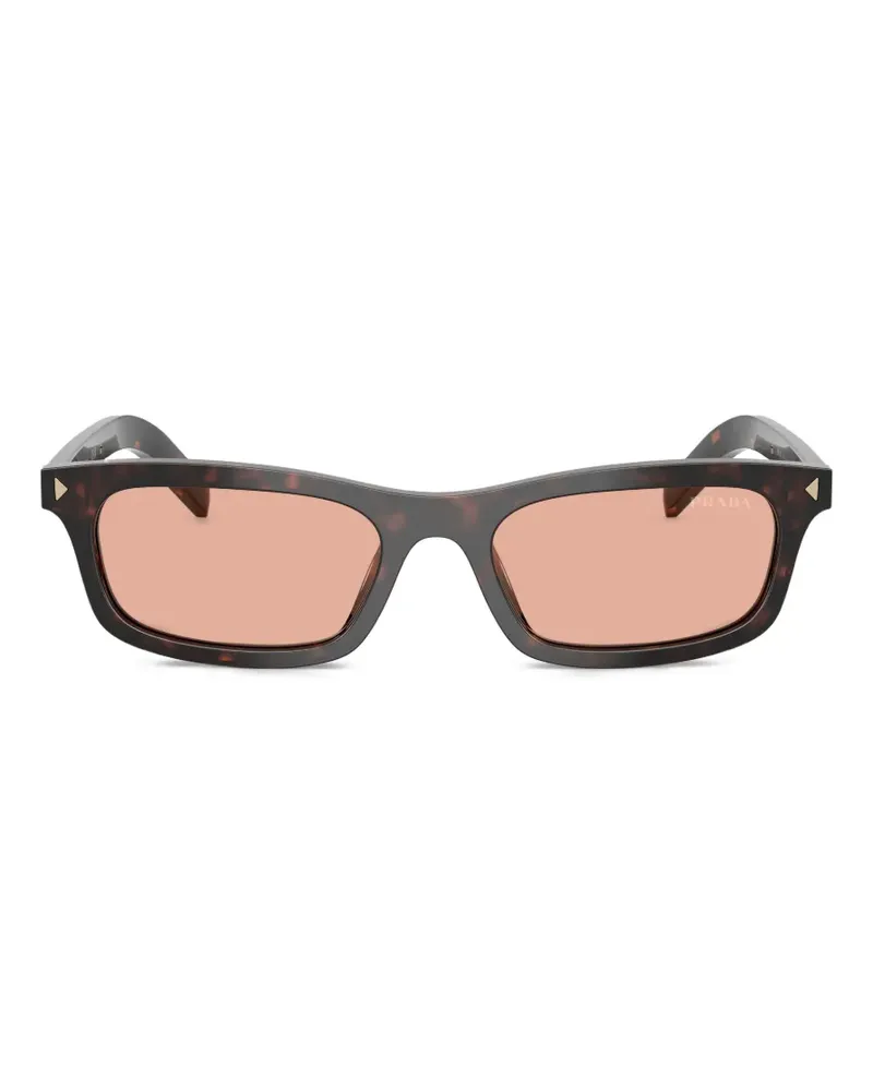 Prada Sonnenbrille mit eckigem Gestell - Braun Braun