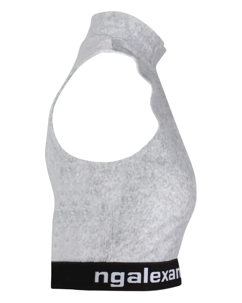 Alexander Wang cotton mock-neck tank top - Grau Grau