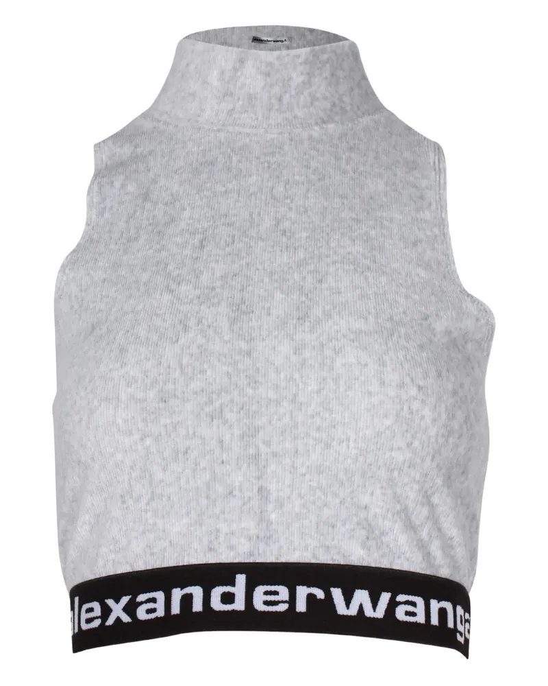 Alexander Wang cotton mock-neck tank top - Grau Grau