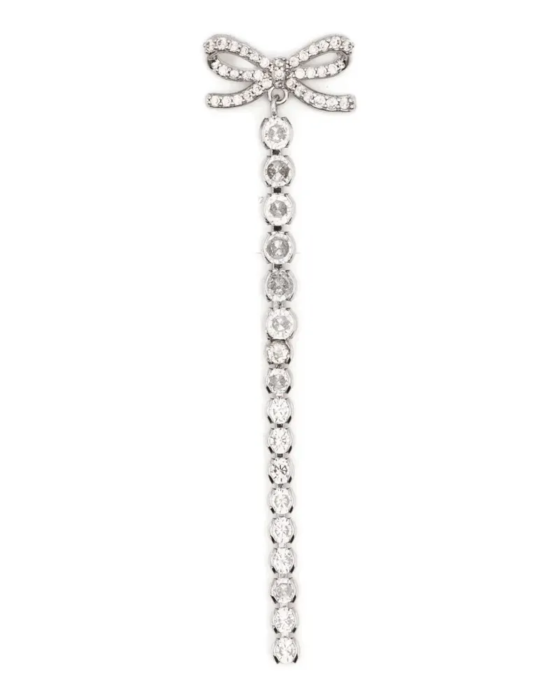 Self-Portrait bow-embellished drop earrings - Silber Silber