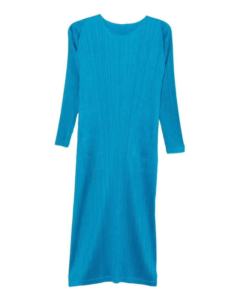 Issey Miyake long-sleeve midi dress - Blau Blau